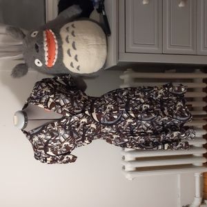 Nooworks Brown Geometric Dress NWOT